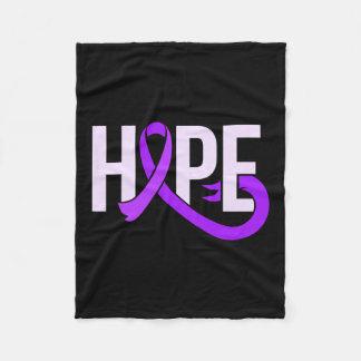 Purple Ribbon Alzheimerheimer's Disease Awareness Fleecedecke