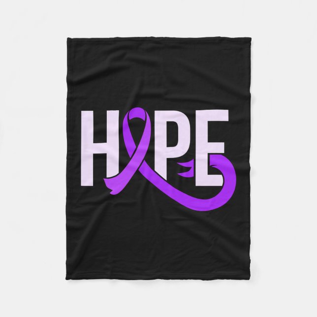 Purple Ribbon Alzheimerheimer's Disease Awareness Fleecedecke (Vorderseite)