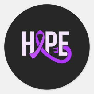 Purple Ribbon Alzheimerheimer's Disease Awareness Runder Aufkleber