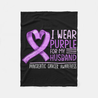 Purple Ribbon Fighter Husbynd Pancreatic Cancer Aw Fleecedecke