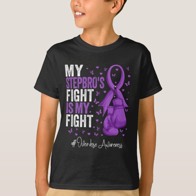 Purple Ribbon Stepbrother Overdose Awareness  T-Shirt (Vorderseite)