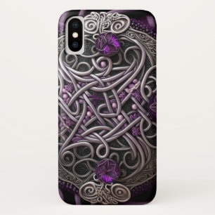 Purple Rose Celtic Knot Wrapping Paper Case-Mate iPhone Hülle