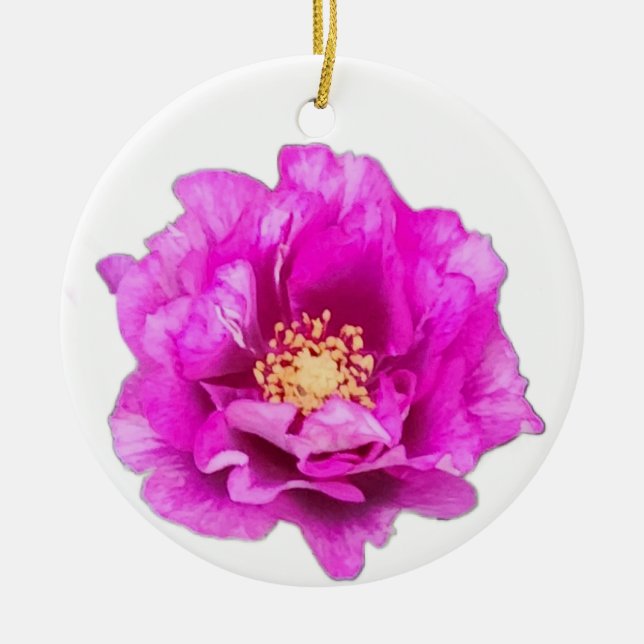 Purple Rose Keramik Ornament (Vorne)