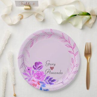 Purple Rose Pappteller