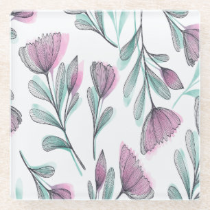 Purple Roses Glasuntersetzer