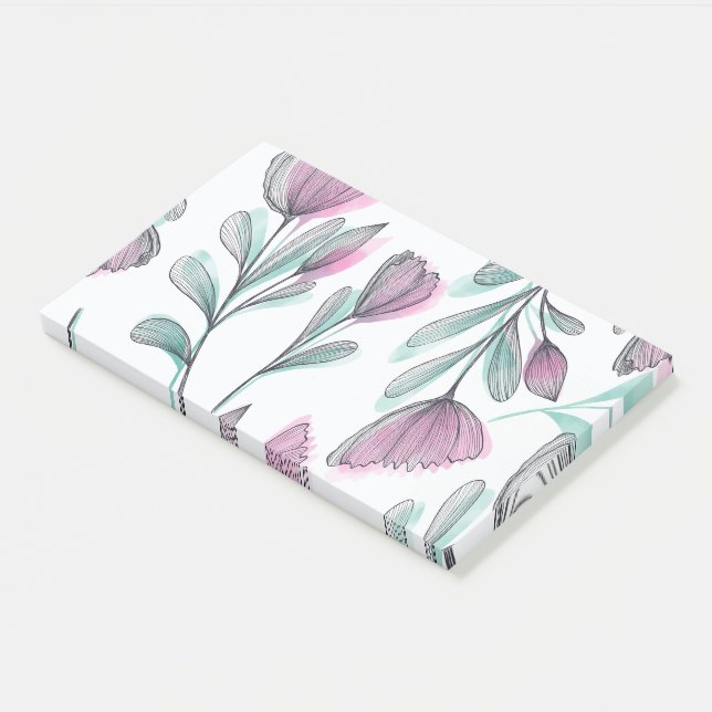 Purple Roses Post-it Klebezettel (angewinkelt)