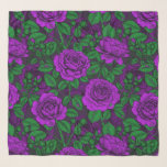 Purple Roses Schal<br><div class="desc">Handgezeichnetes Vektormuster mit lila Rose und Käfer</div>