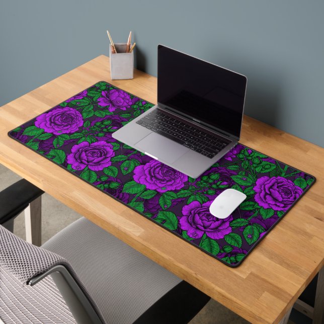Purple Roses Schreibtischunterlage (Büro 2)