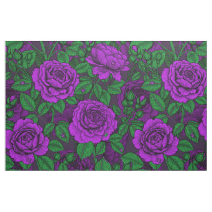 Purple Roses Stoff
