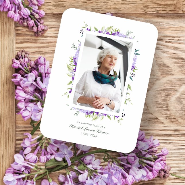 Purple Shades Garland In Loving Memory Photo Magnet (Von Creator hochgeladen)