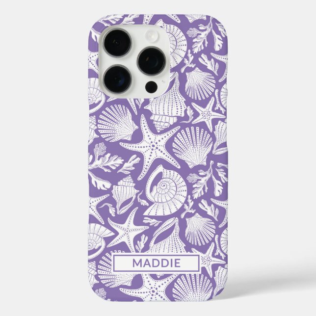 Purple Shells Personalized Case-Mate iPhone Hülle (Rückseite)