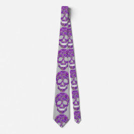 Purple Skull Tie Krawatte