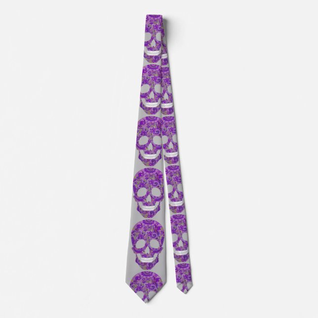 Purple Skull Tie Krawatte (Vorderseite)