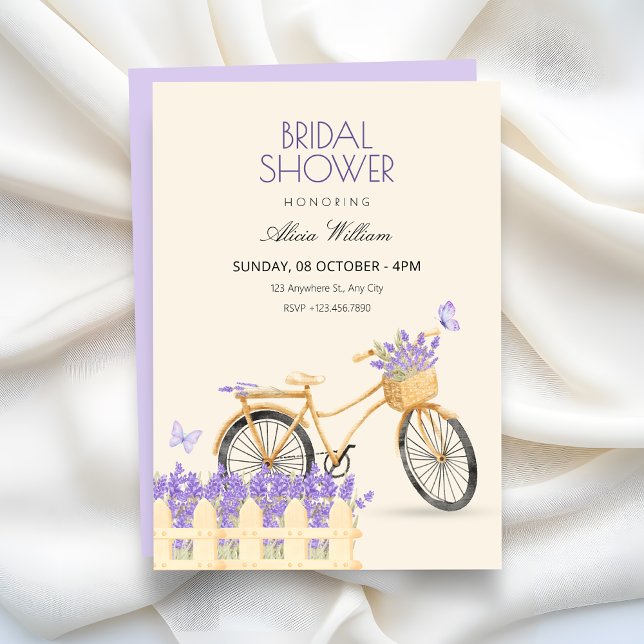 Purple spring bridal shower einladung (Von Creator hochgeladen)