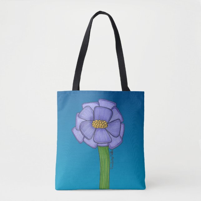 Purple Square Flower with Blue background (Vorderseite)
