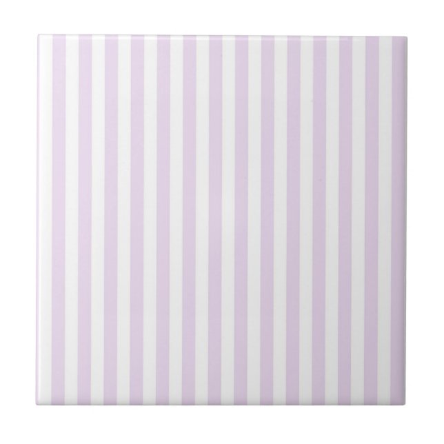 Purple Stripes Pattern Minimal Modern Spring Fliese (Vorderseite)