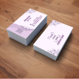 Purple Sweet Floral Professionnel Business card Visitenkarte