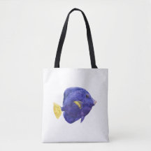 Purple Tang Fish Watercolor Illustration