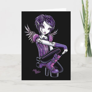 Purple Tattoo Angel Card Karte
