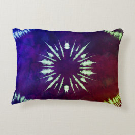 Purple Tie dye Accent Pillow Dekokissen