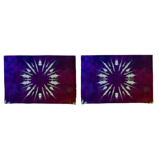 Purple Tie Dye Pillowcase Kissenbezug (Vorderseite-Set)