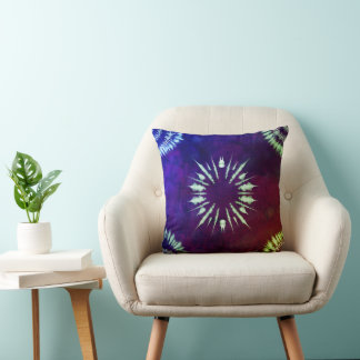 Purple Tie Dye Throw Pillow Kissen