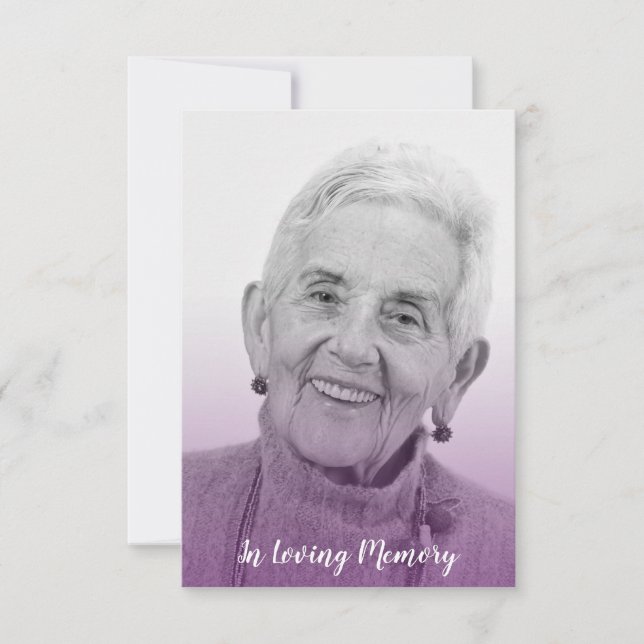 Purple Trendy Transparency Funeral Dear Ones (Vorderseite)