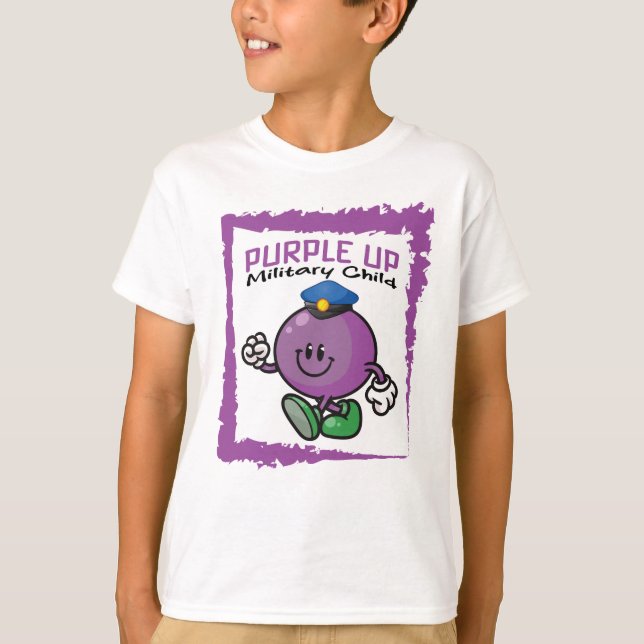 Purple Up Military Child 2024 T-Shirt (Vorderseite)