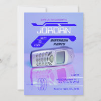 PURPLE VINTAGE TELEFON FUTURISTISCHER GEBURTSTAG