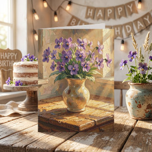 Purple Violets   Alles Gute zum Geburtstag meinem  Karte