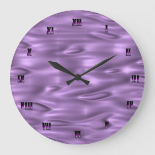 Purple Wall Clock Große Wanduhr
