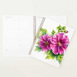 Purple Watercolor Flower Illustration Planer