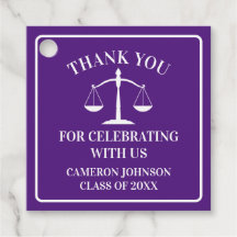 Purple White Law School Custom Graduation Party