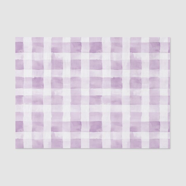 Purple White Plaid Stripes  Seidenpapier (Vorderseite)