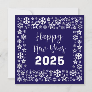 Purple White Square wish card with golden stars Feiertagskarte