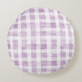 Purple White Stripes Baby Shower Rundes Kissen