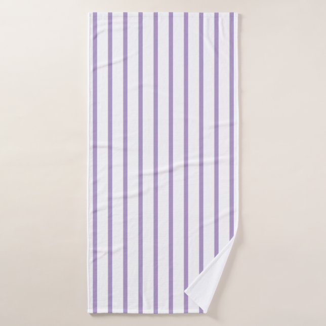 Purple White Stripes Seamless Pattern Badehandtuch (Badehandtuch)