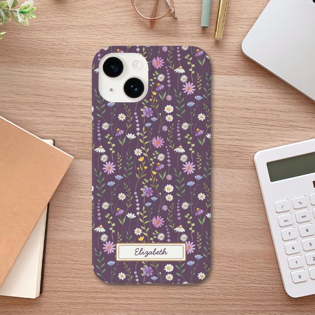 Purple Wild Flowers Case-Mate iPhone Hülle (Von Creator hochgeladen)