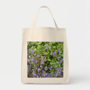 Purple Wildflower Botanical Tote Bag Tragetasche