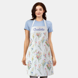 Purple Wildflower Floral Schürze