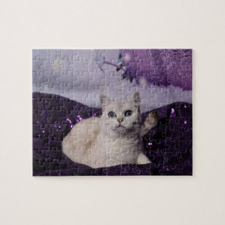 Purple XMAS Cats Puzzle