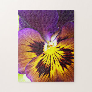 Purple & Yellow Pansy - Puzzle