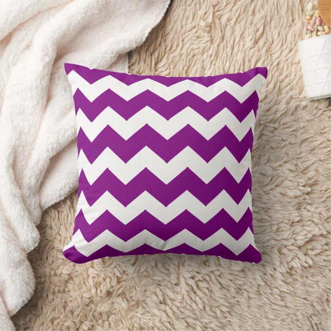 Purple Zigzag Design Kissen (Decke)