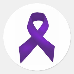 PurpleAwarenessRibbon.jpg Runder Aufkleber