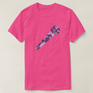 PurpleBerry Camouflage Muster Mikrofon T-Shirt