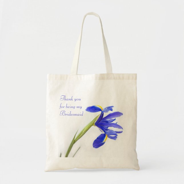 PurpleI Iris-Blumen-Hochzeits-Bevorzugungs-Tasche Tragetasche (Vorne)