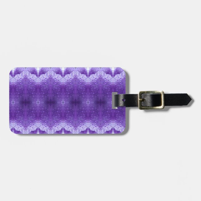 Purples Ikat Gepäckanhänger (Vorderseite horizontal)
