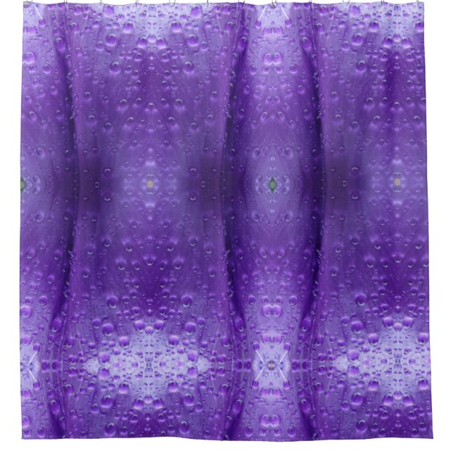 Purples Ikat Zen Duschvorhang (Vorderseite)