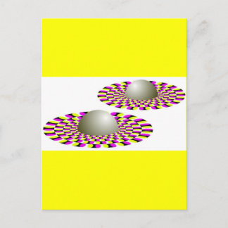 PurpleYellowSpheres Postkarte