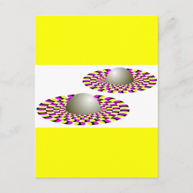 PurpleYellowSpheres Postkarte (Vorderseite)